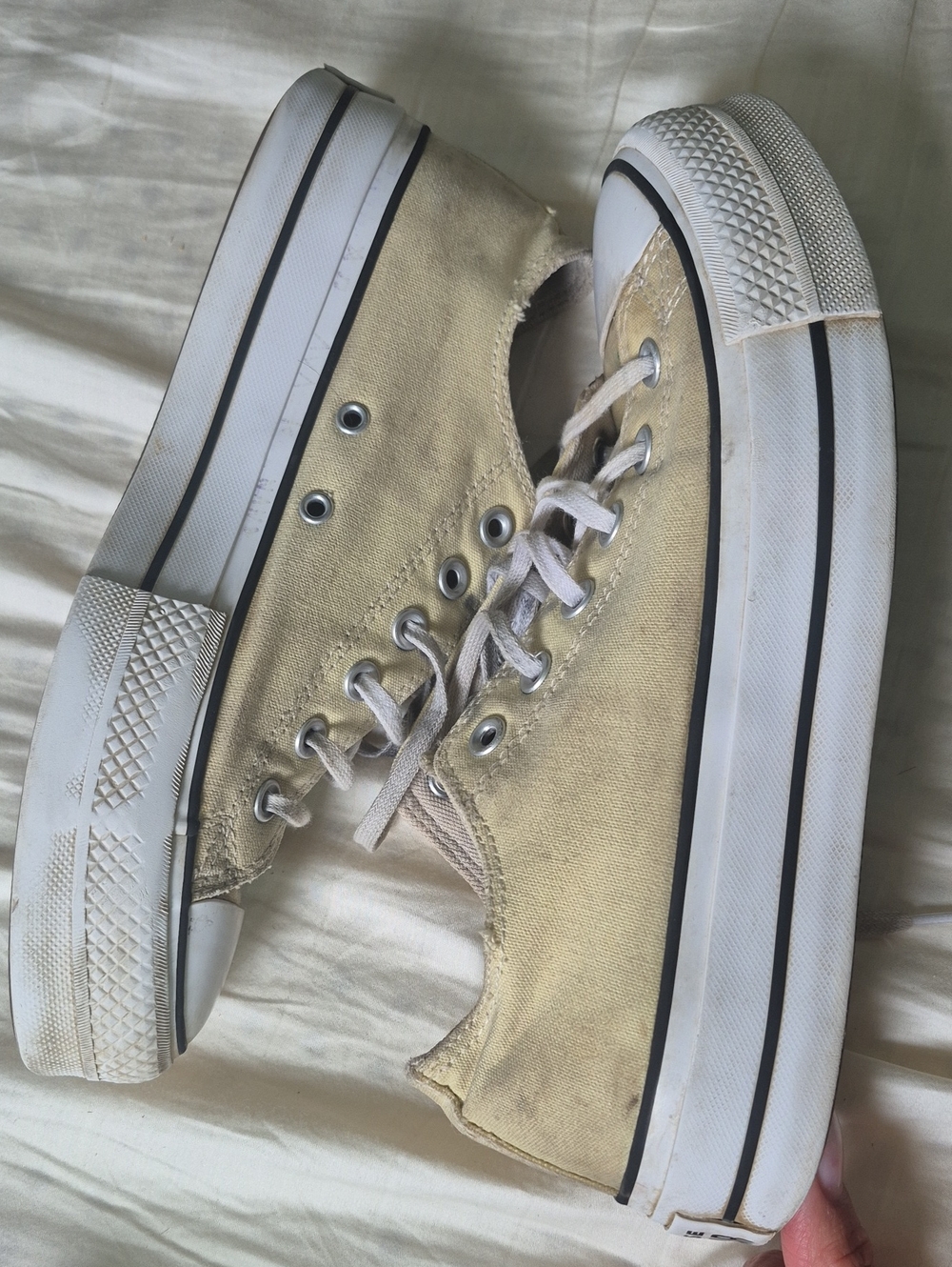 Converse Chuck Taylor All Star Lift Platform Low Top Yellow Sz 9.5 Women